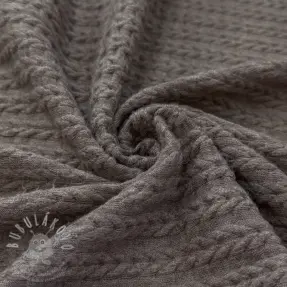 Kötött kelme LIGHT ANGORA CABLY brown