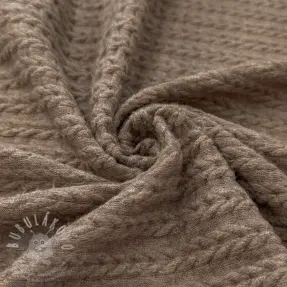Kötött kelme LIGHT ANGORA CABLY brown