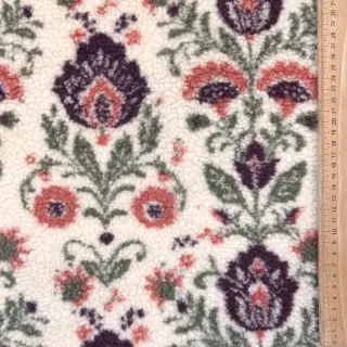 Kabát anyag TEDDY JACQUARD Pretty mix design F