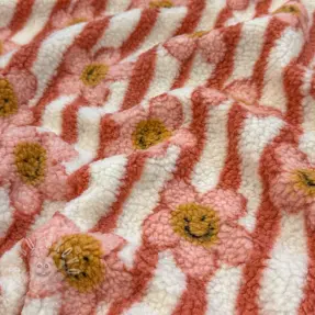 Kabát anyag TEDDY JACQUARD Pretty mix design D