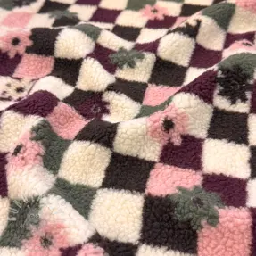 Kabát anyag TEDDY JACQUARD Pretty mix design C