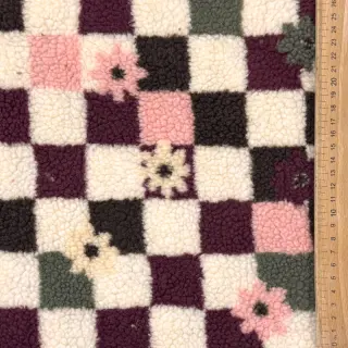 Kabát anyag TEDDY JACQUARD Pretty mix design C