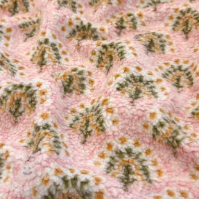 Kabát anyag TEDDY JACQUARD Pretty mix design A