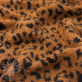 Kabát anyag TEDDY Panther love brown