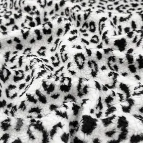 Kabát anyag TEDDY Panther love off white