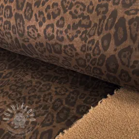 Kabát anyag TEDDY SUEDE Panther brown