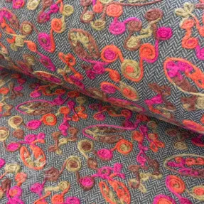Kabát anyag WOOL Retro