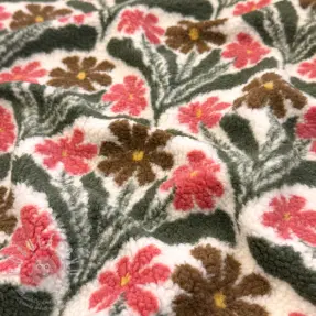 Kabát anyag TEDDY JACQUARD Flowers
