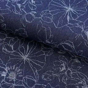 JEANS EMBROIDERY Jacquard Flowers