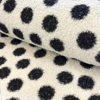 Kabát anyag TEDDY Big dots black