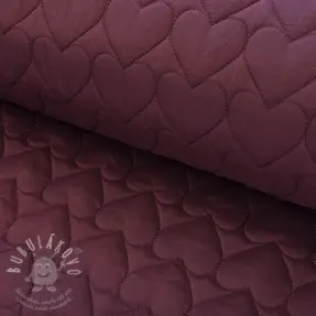 Steppelt anyag WATERPROOF Hearts bordeaux