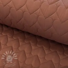 Steppelt anyag WATERPROOF Hearts brown