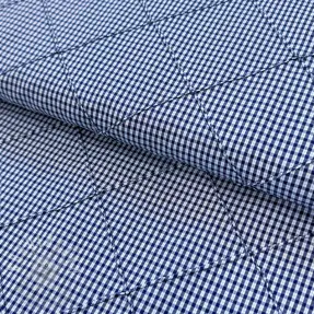 Pamutvászon JACQUARD with stitched Checkmarks