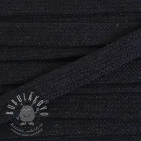 Pamut zsinór lapos 13 mm fekete