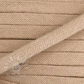 Pamut zsinór lapos 15 mm beige