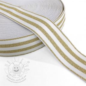 Sima gumi 4 cm LUREX GOLD off white