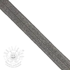 Szegőgumi glitter 20 mm anthracite