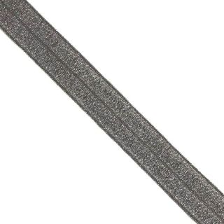 Szegőgumi glitter 20 mm anthracite