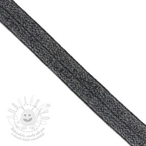 Szegőgumi glitter 20 mm black