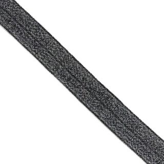 Szegőgumi glitter 20 mm black