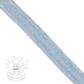 Szegőgumi glitter 20 mm light blue