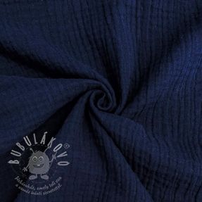 Dupla géz/muszlin navy ORGANIC