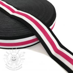 Sima gumi 3 cm Side stripe fuchsia