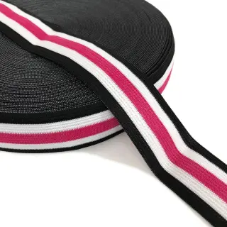 Sima gumi 3 cm Side stripe fuchsia