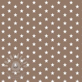 Pamutvászon Petit stars taupe