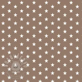 Pamutvászon Petit stars taupe