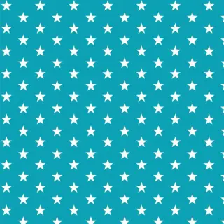 Pamutvászon Petit stars turqouise