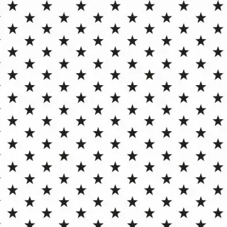 Pamutvászon Petit stars white/black