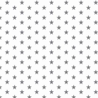 Pamutvászon Petit stars white/grey