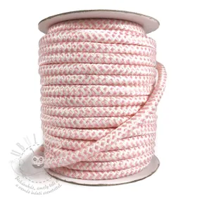 Kötött zsinór ZIG ZAG light rose