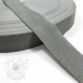 Pamut heveder 4 cm light grey
