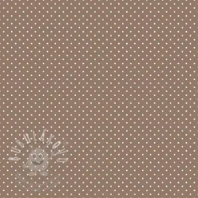 Pamutvászon Petit dots taupe
