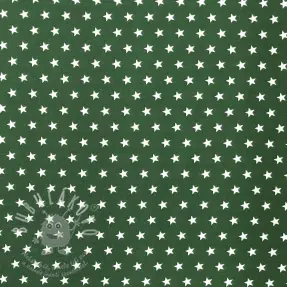 Pamutvászon Petit stars dark green
