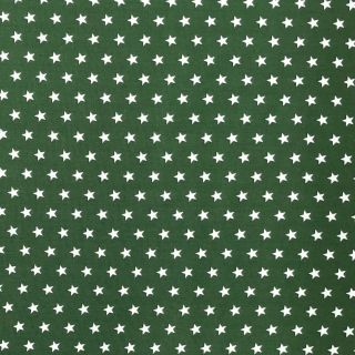 Pamutvászon Petit stars dark green