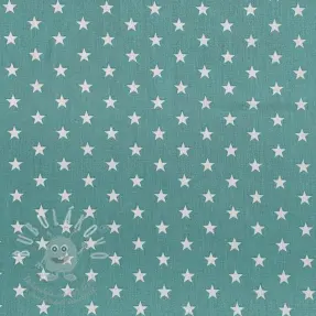 Pamutvászon Petit stars fresh sage