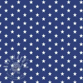 Pamutvászon Petit stars cobalt