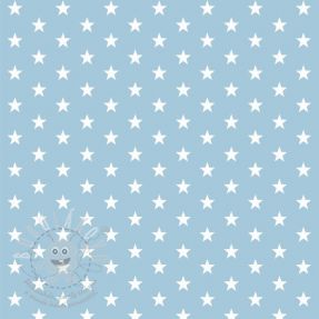 Pamutvászon Petit stars light blue