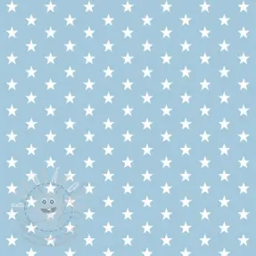 Pamutvászon Petit stars light blue