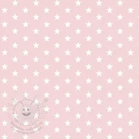 Pamutvászon Petit stars light rose