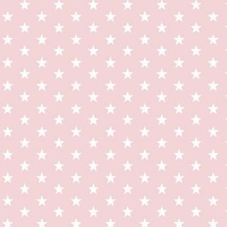 Pamutvászon Petit stars light rose