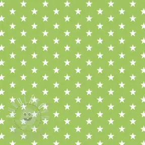 Pamutvászon Petit stars lime