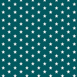 Pamutvászon Petit stars petrol