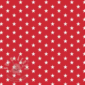 Pamutvászon Petit stars red