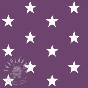 Pamutvászon Stars purple