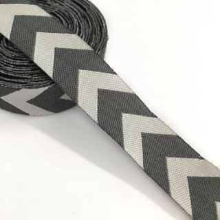 Szalag Chevron grey