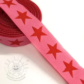 Szalag Stars pink/red